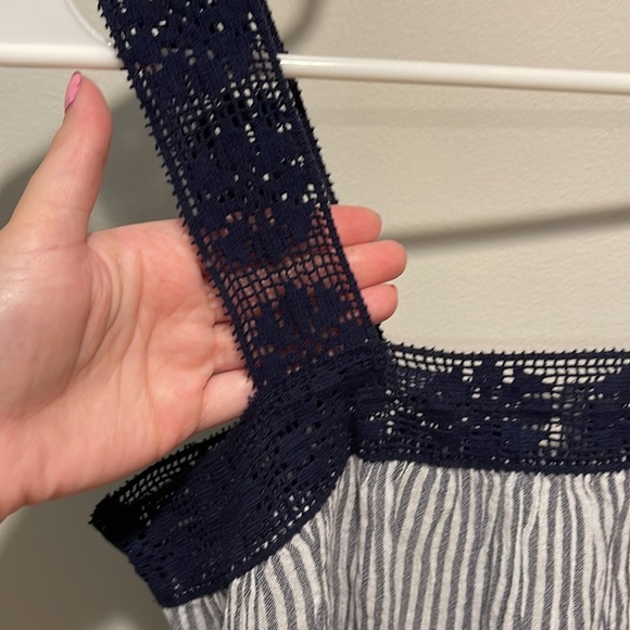 NWT Aerie Striped Babydoll Top XS Square Neck - Picture 2 of 4